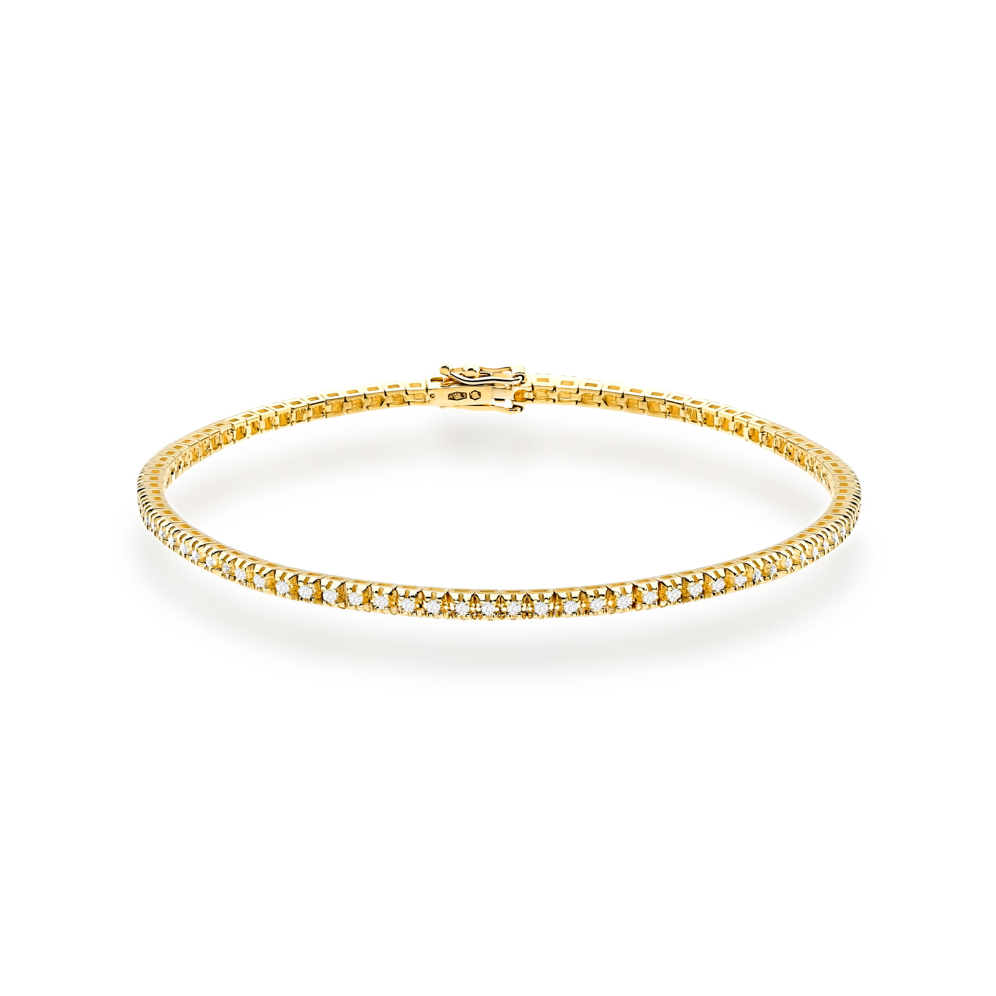 Bransoletka tenisowa z brylantami 0,505 ct żółte złoto