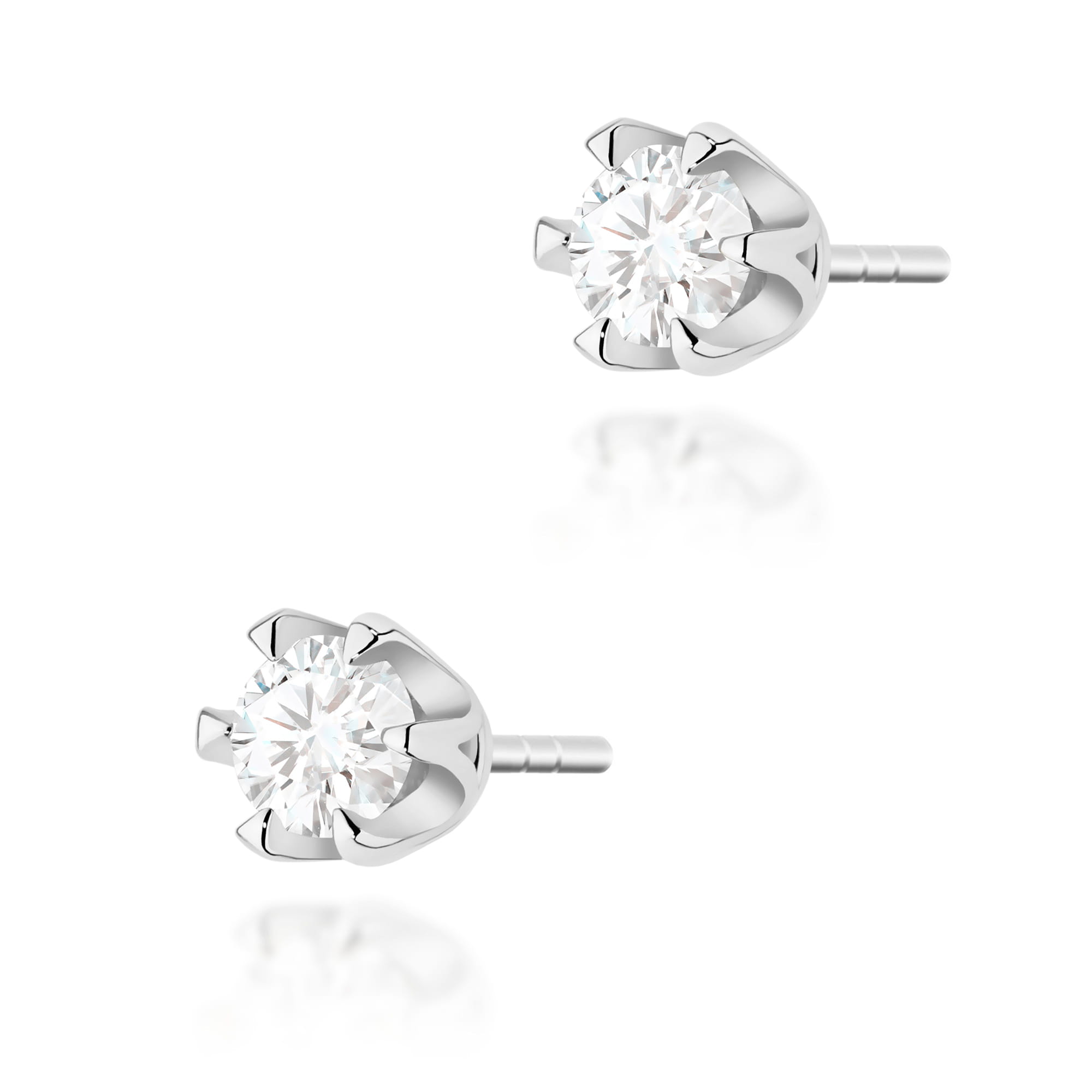 Kolczyki Diament Laboratoryjny 2 x 0,30ct białe złoto