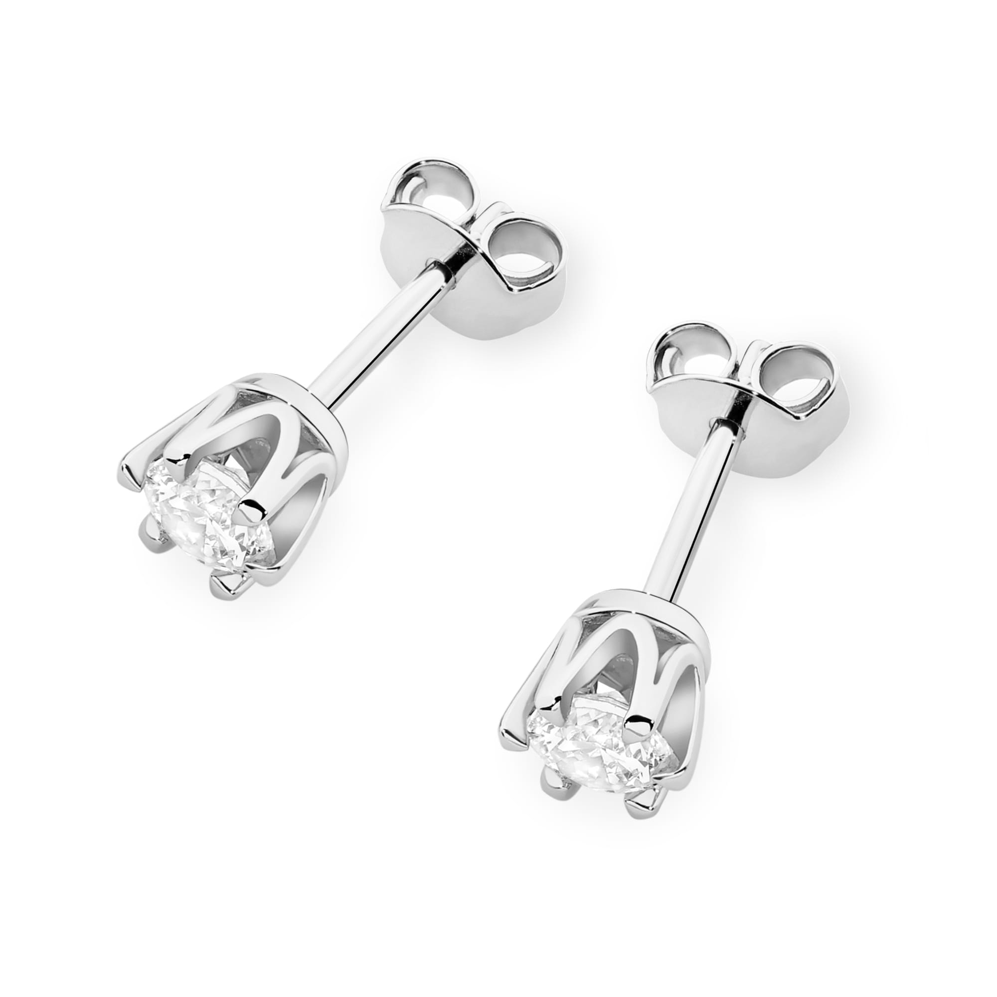 Kolczyki Diament Laboratoryjny 2 x 0,30ct białe złoto