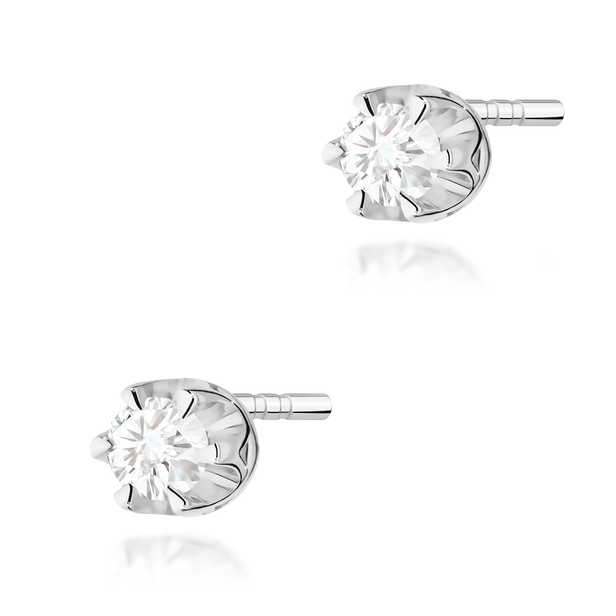 Kolczyki Diament Laboratoryjny 2 x 0,10ct białe złoto