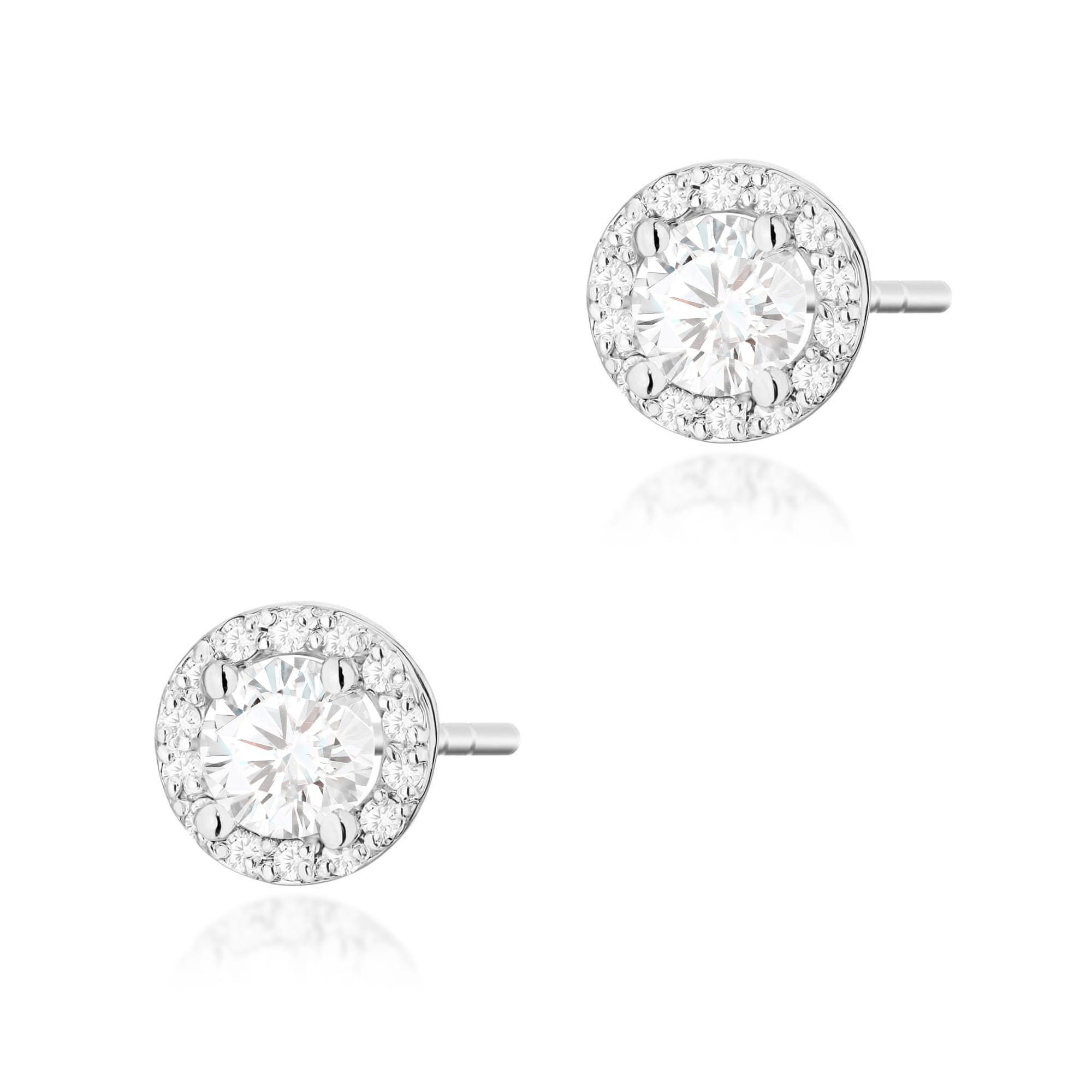 Kolczyki Diament Laboratoryjny 2 x 0,50ct białe złoto
