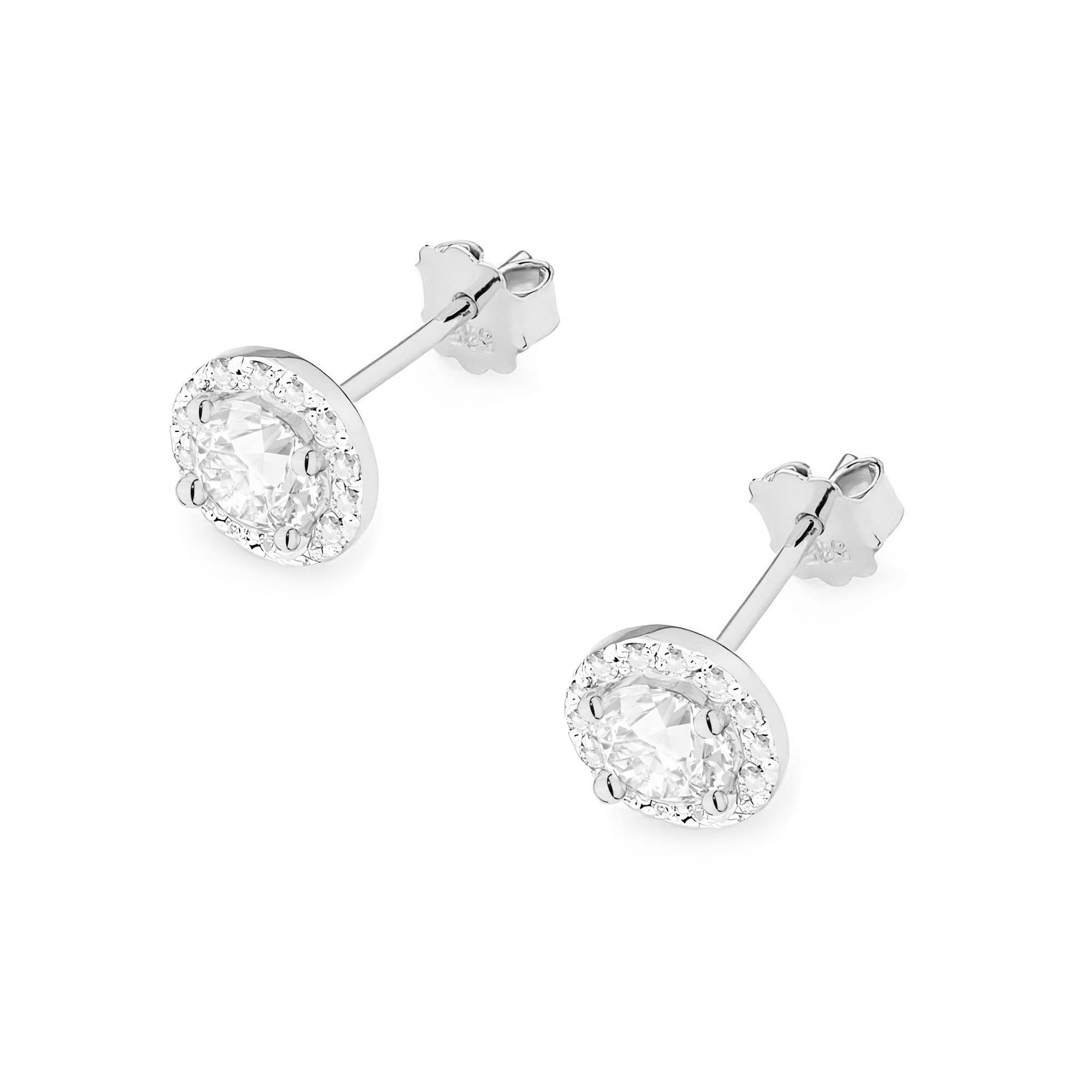Kolczyki Diament Laboratoryjny 2 x 0,50ct białe złoto