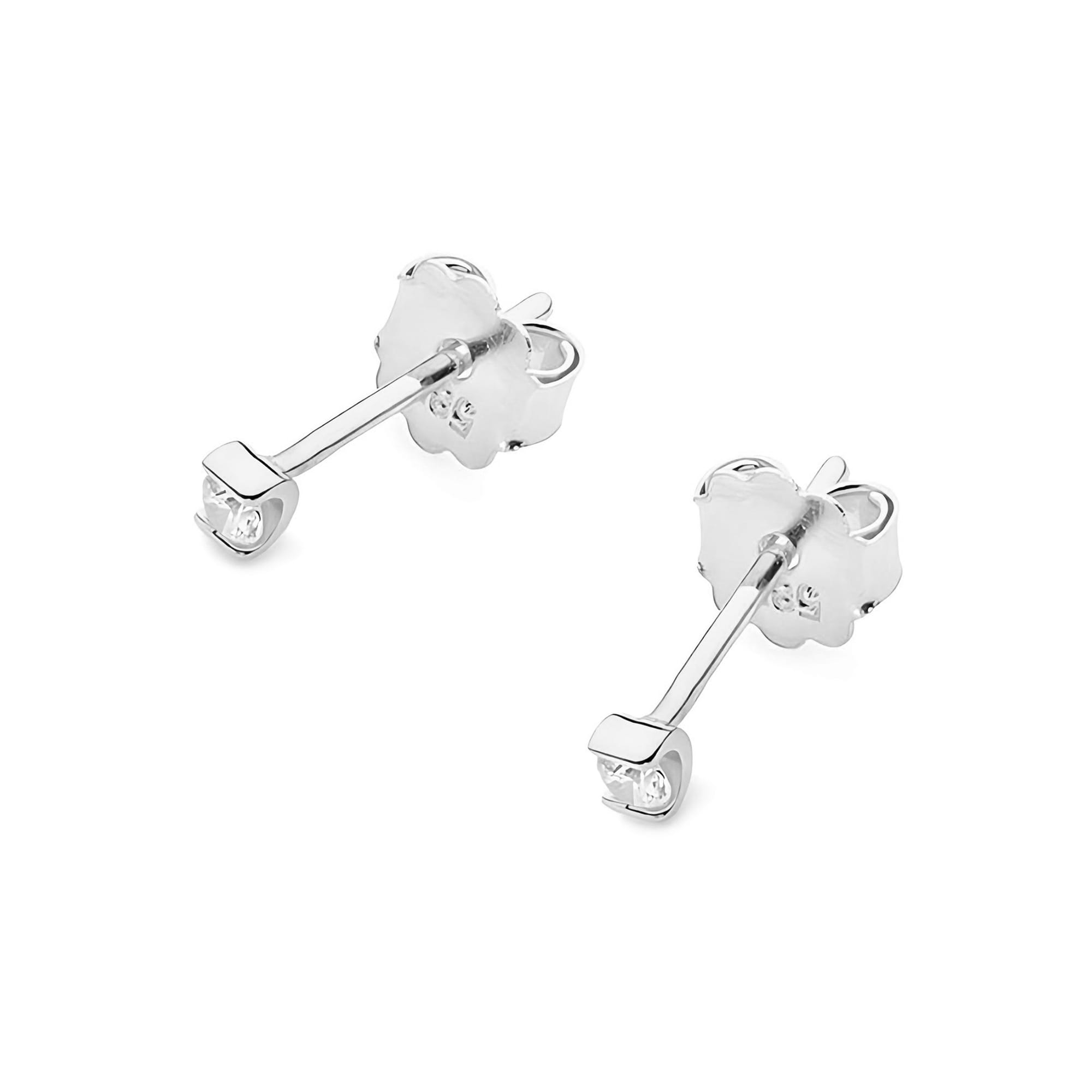 Kolczyki K0055 Diament 2 x 0,04ct białe złoto