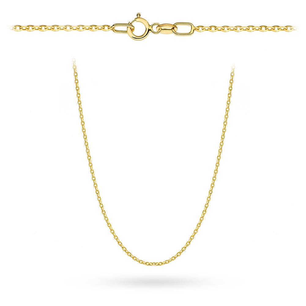 Łańcuszek złoty - splot rolo diamentowany 45 cm 