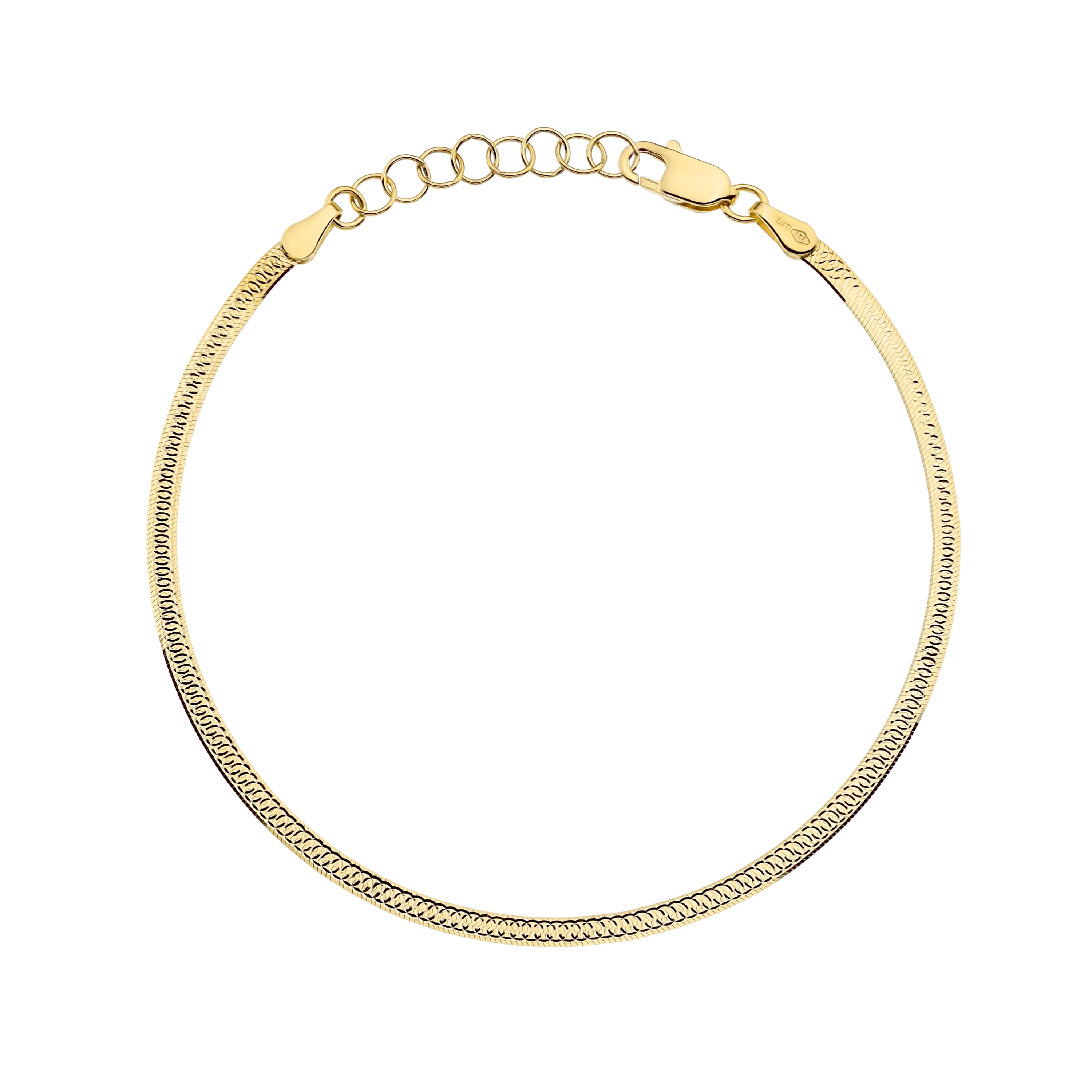 Bransoletka złota jednostronnie diamentowana 2,5mm 
