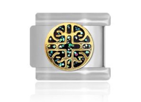 Ogniwo do bransoletki modułowej -Okrągły ornament Maybeme